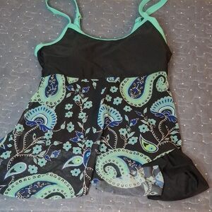 Floral Paisley Tankini Swim Top size medium